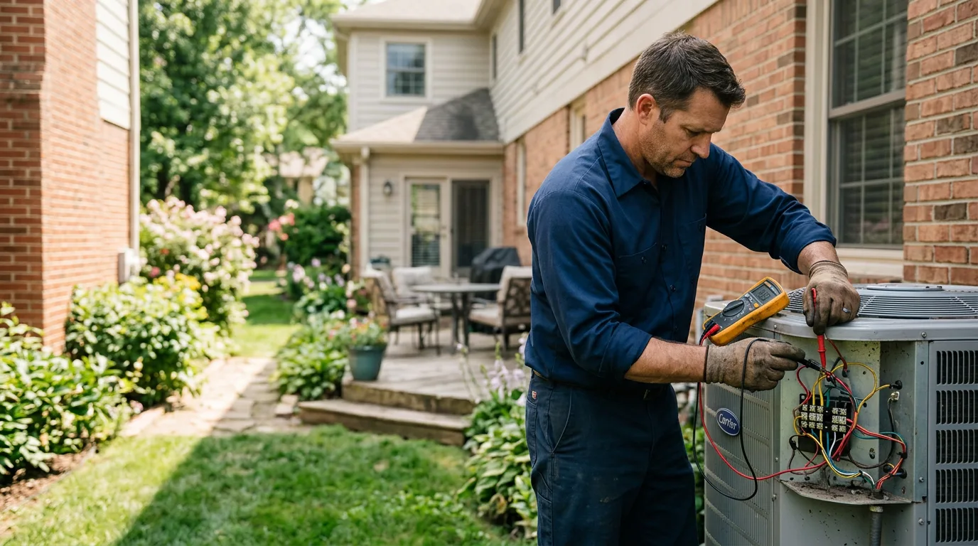 HVAC technician working near Burkettsville, OH